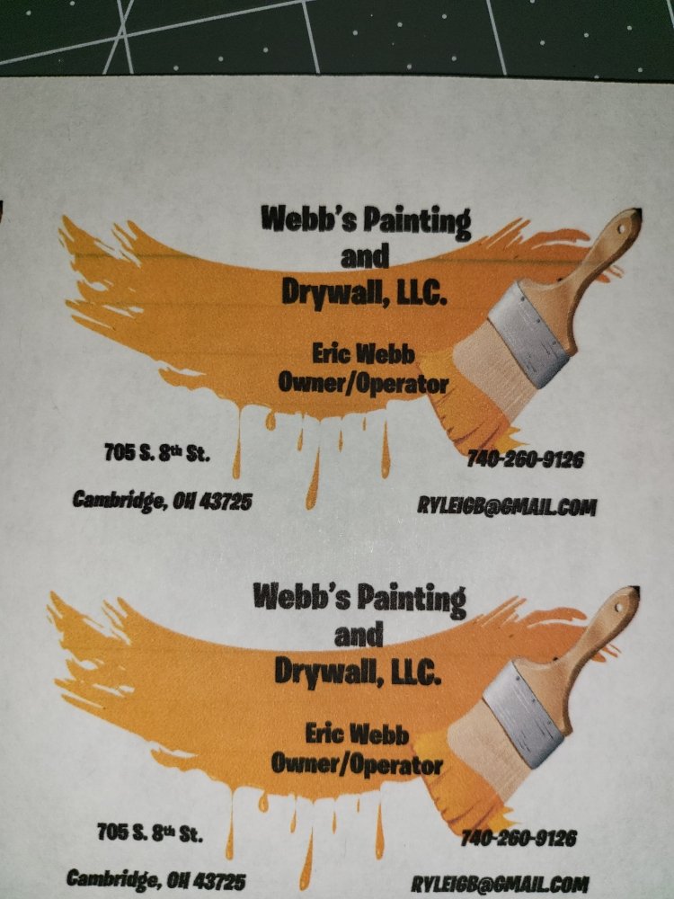 WEBB’S PAINTING AND DRYWALL Cambridge, Ohio Painters Phone Number