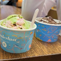 Wanderlust Creamery - Ube neopolitan kinder and rocky