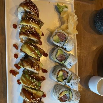 I Love Sushi - Green dragon roll and seared tuna roll - Sushi Bars Near Me - Nashville, Tennessee I Love Sushi - Green dragon roll and seared tuna roll - Sushi Bars Near Me - Nashville, Tennessee