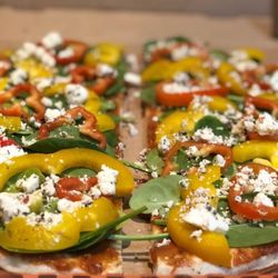 Whatever's Clever Cuisine - Bell Pepper Pesto Flatbread