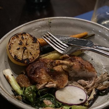 Olin Bar & Kitchen - Roasted chicken, mostly eaten already because it was so good - New American Near Me - Detroit, Michigan Olin Bar & Kitchen - Roasted chicken, mostly eaten already because it was so good - New American Near Me - Detroit, Michigan