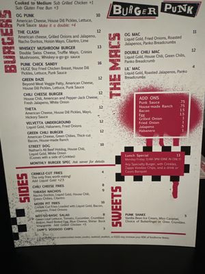 Menu photo 3 Burger Punk Oklahoma City, OK Menu photo 3 Burger Punk Oklahoma City, OK