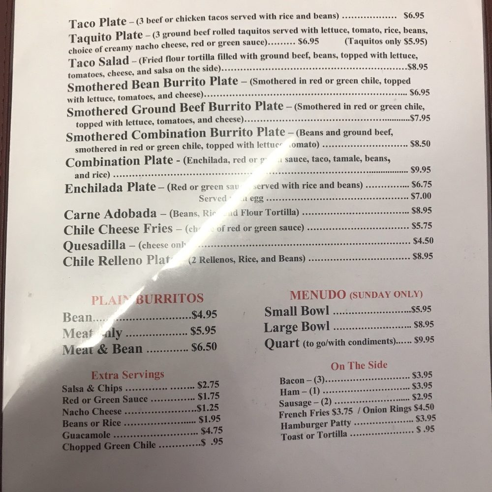 The Patio Restaurant - Menu - Italian Near Me - Hurley, New Mexico