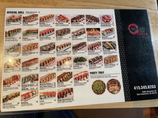 Menu photo 3 Wago Sushi San Francisco, CA Menu photo 3 Wago Sushi San Francisco, CA