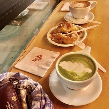Dripp - lavender matcha latte/ chai latte & chocolate croissant...i mean cmon yummy - Coffee & Tea Near Me - Fullerton, California