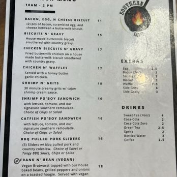 Southern Love - Lunch Menu! - Southern Near Me - Honolulu, Hawaii