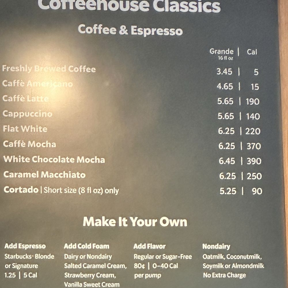 Starbucks - Menu - Coffee & Tea Near Me - Howard Beach, New York Starbucks - Menu - Coffee & Tea Near Me - Howard Beach, New York