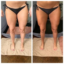 Boss Lady Spray Tanning - Before/after
