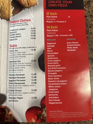 Menu photo 2 Nevados Pizza Conway, SC