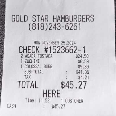 Gold Star Hamburger by null