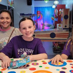 The Candy Bar - Kids enjoying talking to the owner