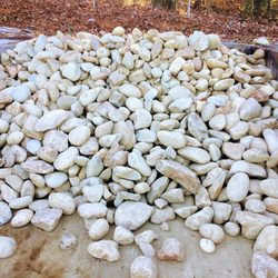 Out of Eden Bulk Landscape Material - River Rock 6x14 size, earth tone, we deliver call (865) 984-8500