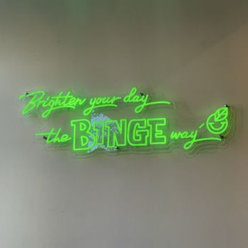 Binge Coffee House - Interior sign - Bubble Tea Near Me - San Francisco, California