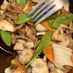 New China - Pork and Mushrooms. Very good.