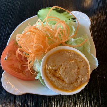 Cafe Chili - Salad with peanut sauce dressing - Thai Near Me - Brooklyn, New York