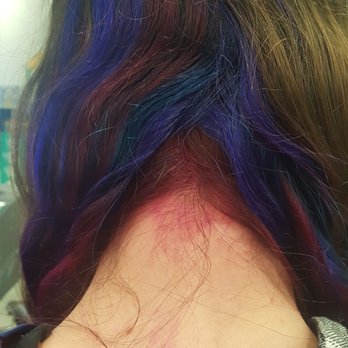 Diorio's - dye left on my neck 2 days after I left the salon. After scrubbing in the shower to remove as much as I could - Hair Salons Near Me - Worcester, Massachusetts