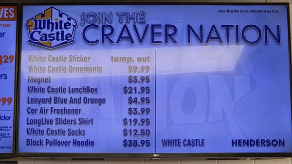 Menu photo 1 White Castle Henderson, NV Menu photo 1 White Castle Henderson, NV