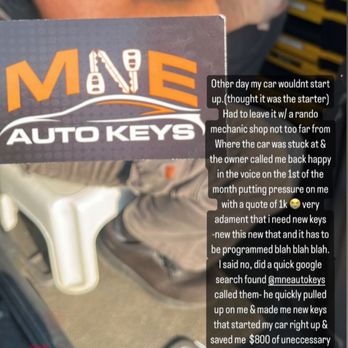 MNE Auto Keys - A customer left me a review on Instagram - Keys & Locksmiths Near Me MNE Auto Keys - A customer left me a review on Instagram - Keys & Locksmiths Near Me
