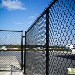 American Fence Company - Black coated vinyl chain link fence