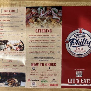 From Philly - Menu - Cheesesteaks Near Me - Costa Mesa, California From Philly - Menu - Cheesesteaks Near Me - Costa Mesa, California
