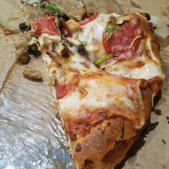 BJ's Restaurant & Brewhouse - Half the pizza missing toppings, although I'm showing what's left... - Pizza Near Me - Cedar Park, Texas BJ's Restaurant & Brewhouse - Half the pizza missing toppings, although I'm showing what's left... - Pizza Near Me - Cedar Park, Texas