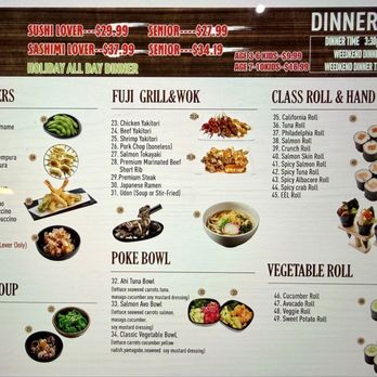 Pakusan Sushi & Grill - Dinner Menu - Sushi Bars Near Me - Chandler, Arizona