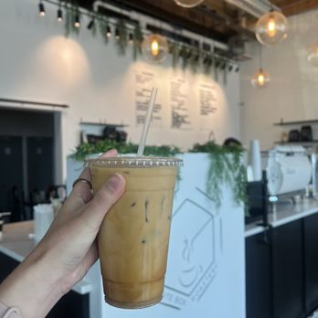 White Box Roastery - White apricot latte - Coffee & Tea Near Me - McKinney, Texas White Box Roastery - White apricot latte - Coffee & Tea Near Me - McKinney, Texas