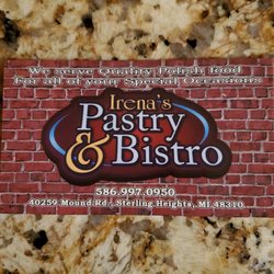Irena's Pastry and Bistro - Business information.  FYI : Bread from the bakery in Hamtramck is sold here on Tuesday & Thursday's only.
