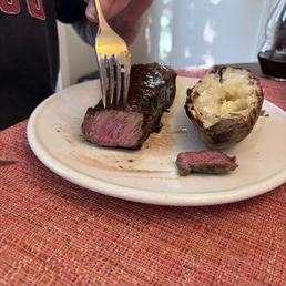 Delicious wagyu strip steak.