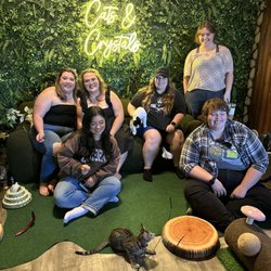 Cats & Crystals - Group photo in the kitty area!