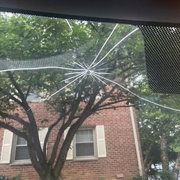 This was the crack. The replacement was new, so no need to post the new windshield. This was the crack. The replacement was new, so no need to post the new windshield.