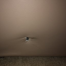 Brand new leather sofa that cost $6K.