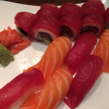 Malone's Palomar - New York roll with tuna and salmon nigiri - Steakhouses Near Me - Lexington, Kentucky
