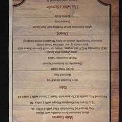 Seasons - Weekend specials.