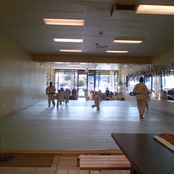 Hanabi Judo - View of studio from homework tables & benches.