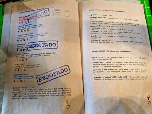 Menu photo 2 Coffee Lab São Paulo, SP Menu photo 2 Coffee Lab São Paulo, SP