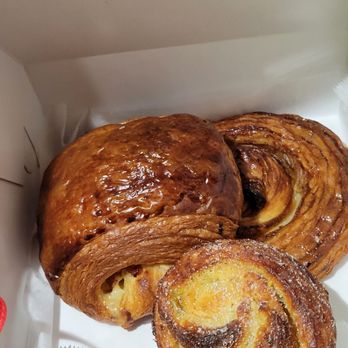 Breadshop - (From bottom) Pecan snail, prosciutto gruyere croissant, and orange cardamom morning bun - Bakeries Near Me - Honolulu, Hawaii Breadshop - (From bottom) Pecan snail, prosciutto gruyere croissant, and orange cardamom morning bun - Bakeries Near Me - Honolulu, Hawaii