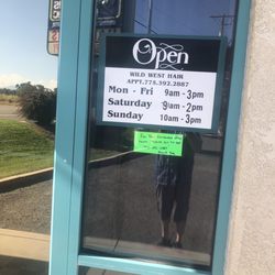 Wild West Hair - Window hours