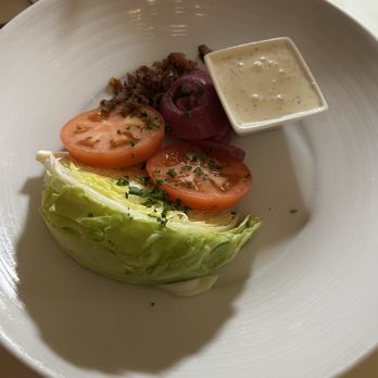 Amore Fine Dining & Spirits - Wedge salad no blue cheese crumbles with ranch - Seafood Near Me - Montgomery, Texas