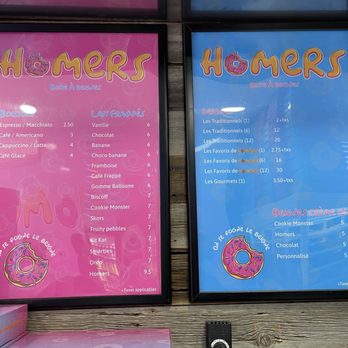 Homers - Menu - Donuts Near Me - Montreal, Quebec