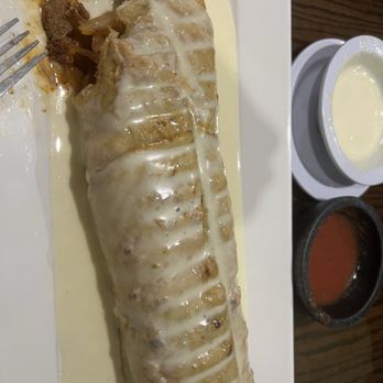 Los Compadres Mexican Grill - Andrea Plate - Huge chimichanga stuffed with chorizo, grilled onions, shrimp, steak, and chicken- covered in cheese dip - Mexican Near Me - Huntsville, Alabama Los Compadres Mexican Grill - Andrea Plate - Huge chimichanga stuffed with chorizo, grilled onions, shrimp, steak, and chicken- covered in cheese dip - Mexican Near Me - Huntsville, Alabama