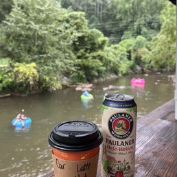 View from the back deck with our coffee and beer from Christoff's. View from the back deck with our coffee and beer from Christoff's.