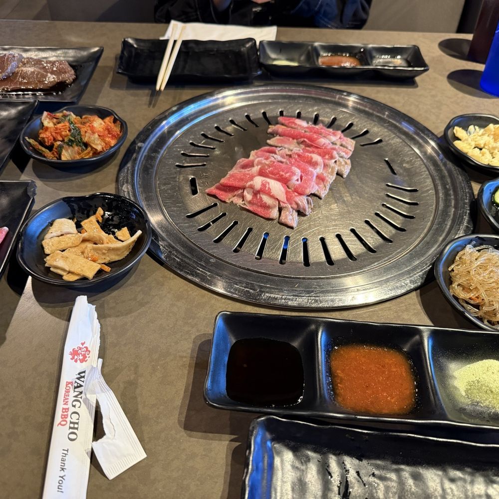 Wang Cho Korean BBQ - Chino - Brisket on the grill. - Korean Near Me - Chino, California Wang Cho Korean BBQ - Chino - Brisket on the grill. - Korean Near Me - Chino, California