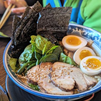 Hinodeya - Newark - Hinodeya Ramen: Their signature and we'll always get these for the kids to share. The broth is a light shoyu-dashi base. - Ramen Near Me - Newark, California