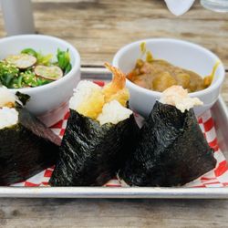 Okome House - Onigri combo with vegetable curry and seaweed salad