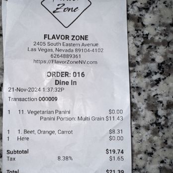 Flavor Zone - Cost - Juice Bars & Smoothies Near Me - Las Vegas, Nevada