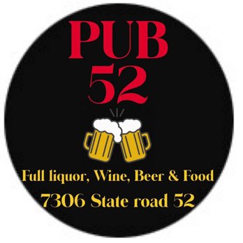 PUB 52 - two mugs of beer in front of a black background - Beer Bar Near Me - Hudson, Florida