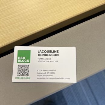 H&R Block - Business card - Tax Services Near Me - Inglewood, California H&R Block - Business card - Tax Services Near Me - Inglewood, California