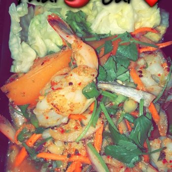 Thai Fiesta Cafe - First time ordering the Naked Shrimp Salad and OMG it is sooo Bomb - Thai Near Me - Paramount, California Thai Fiesta Cafe - First time ordering the Naked Shrimp Salad and OMG it is sooo Bomb - Thai Near Me - Paramount, California