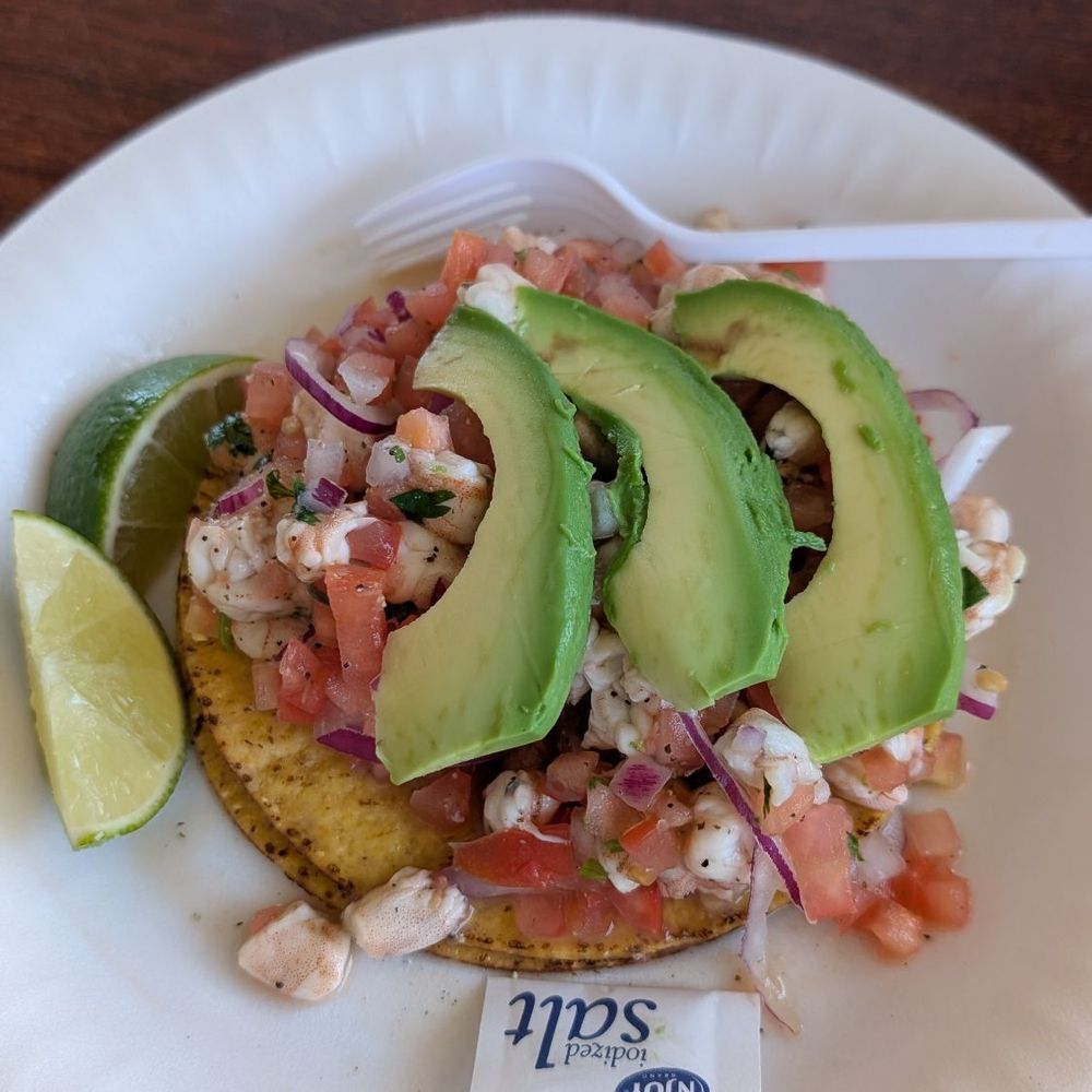 Shrimp tostada Shrimp tostada